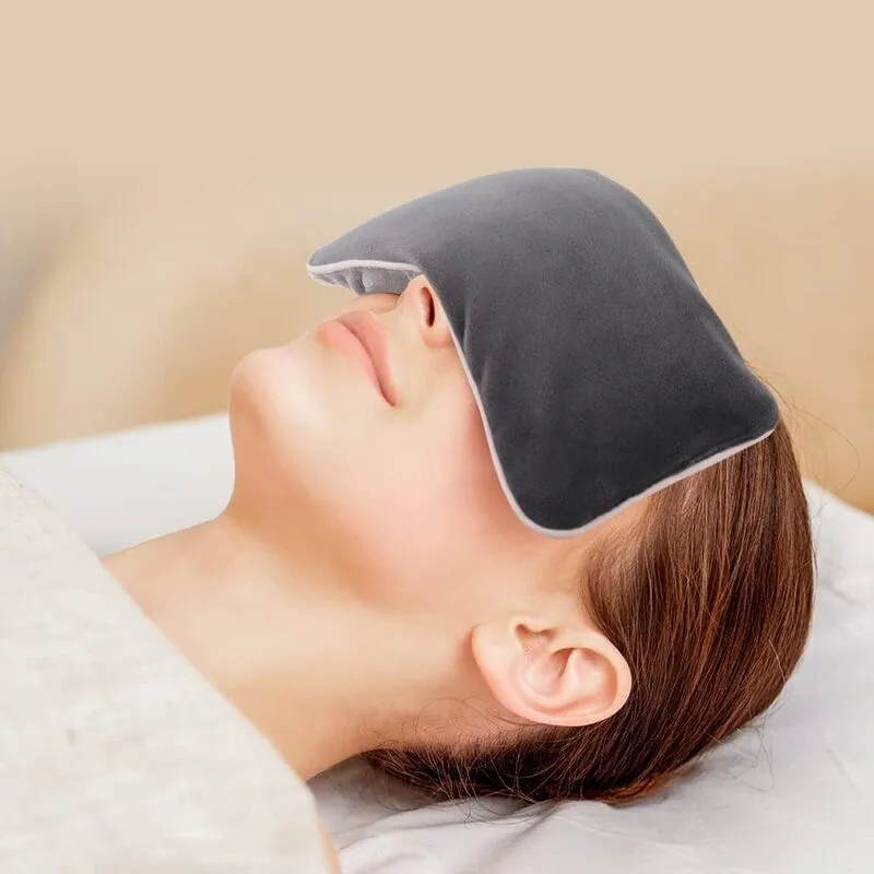 Comfheat microwave heating pad and comfheat eye mask on white background